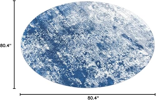 Miniatura 46 de SAFAVIEH Brentwood Collection - Alfombra de área de 9 x 12 pies, gris claro y azul, diseño abstracto moderno, no desprende pelusa y de fácil azul