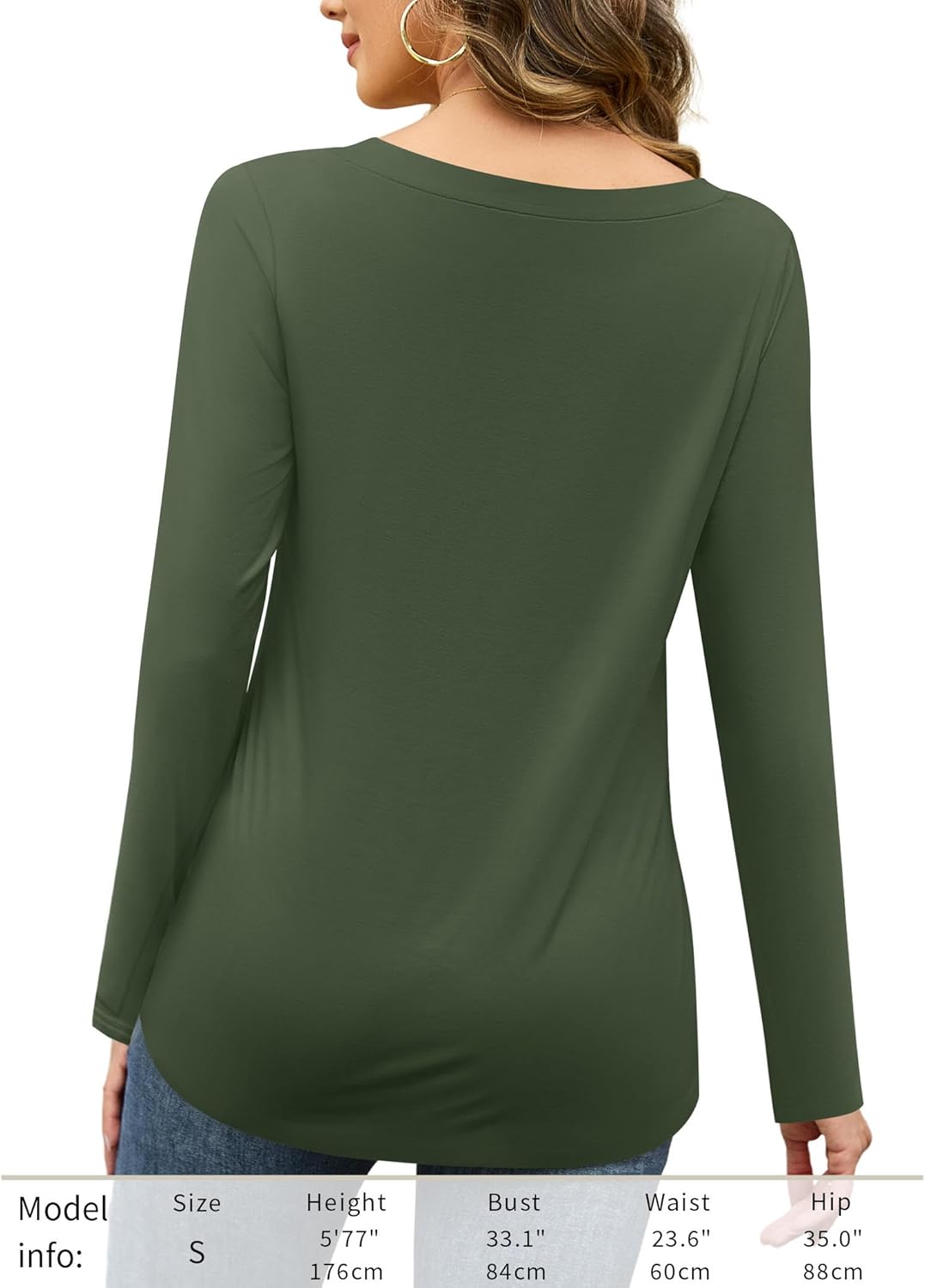 Amoretu Womens Tshirts V Neck Short Sleeve Tops Tee Solid Color Blouse - Image 4