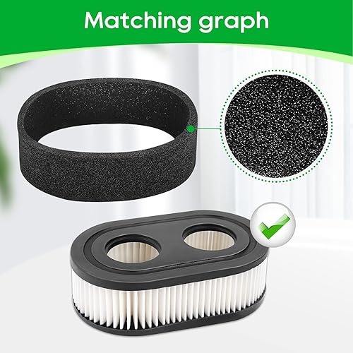 Miniatura 2 de AutoEC Prefiltro de filtro de aire 593260 798452 334404, paquete de 6 prefiltro de cartucho de filtro de aire 593260, filtro 595191 adecuado para