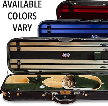 Antonio Giuliani Primo Violin 1/2 size Bundle By Kennedy Violins - Carrying Case and Accessories Included - Solid Maple Wood and Ebony Fittings