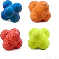 Vista 1 de Bolas de reacción de 4 unidades, 7.1 cm - Equipo de entrenamiento de reflejos para béisbol y voleibol, coordinación mano-ojo, entrenador de reflejos