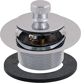 EZ-FLO Lift-n-Turn Bath Drain Assembly Kit, 1-3/8 in. x 16 Fine Thread, 2-7/8 in. OD Flange, 5/16 in. Tapped Zinc Body, Chrome Plated, 35231