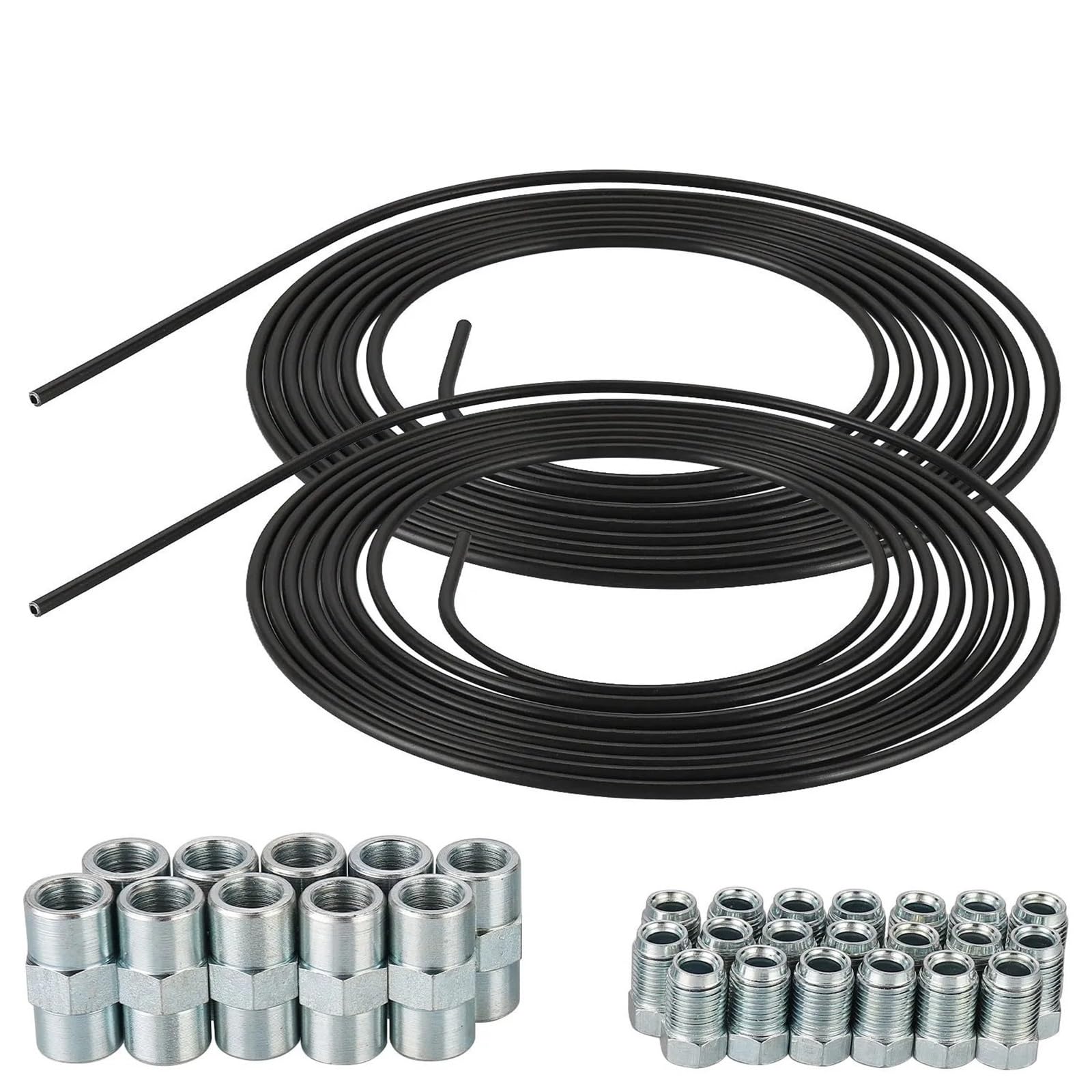 Aqyhsotw One Color Set Brake Line Kits 5M 3/16" 4.75Mm Steel Plated Pvf Brake Pipe Hose Line Replacement Parts Brake Lines Kit