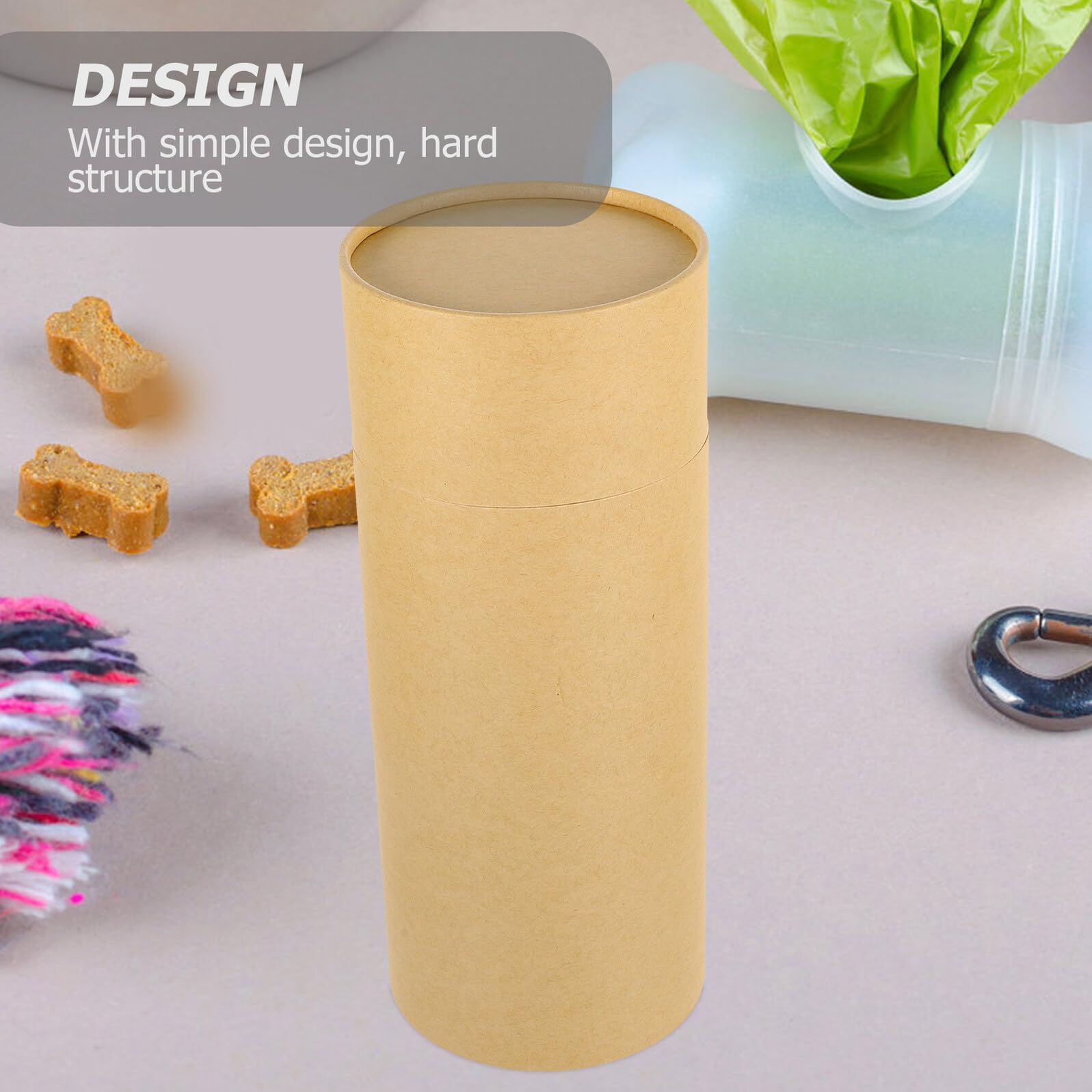FRCOLOR Urna para Mascotas Biodegradable de Cartón Kraft, Diámetro 10 Cm X 26 Cm, Caja Funeraria para Mascotas, Tubo para Esparcir Cenizas, Urna para Cremación y Memorial de Perros