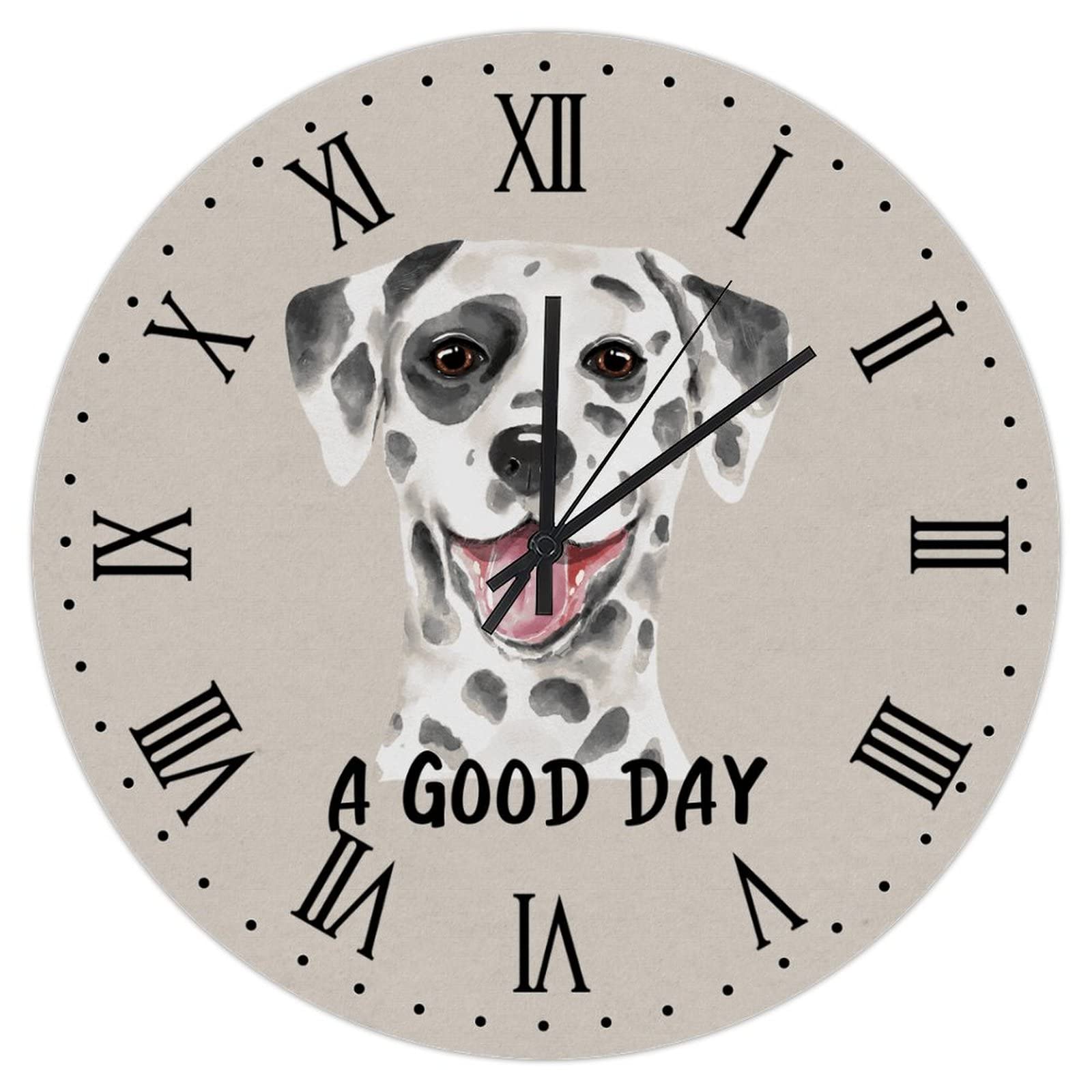 Horloge murale en bois dalmatien 38cm A Good Day quartz