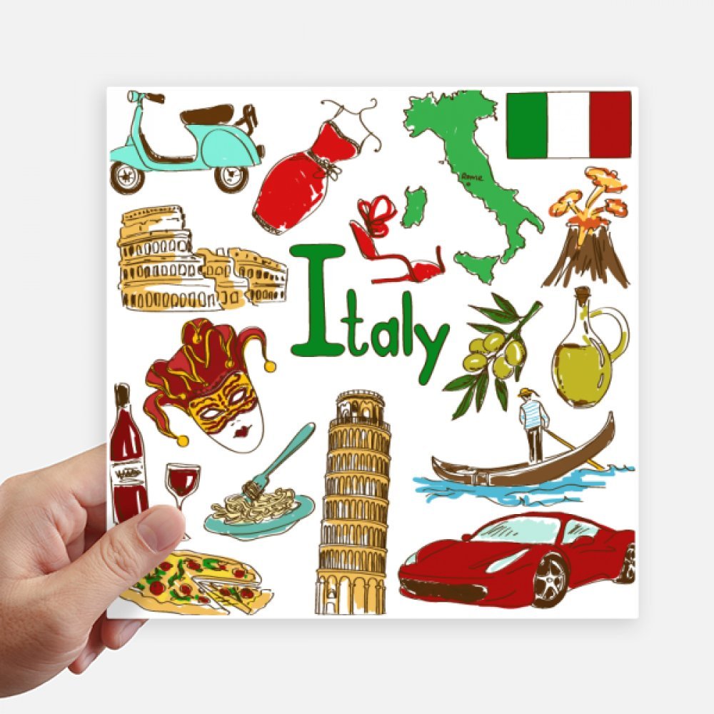 Autocollant Italie 20cm pour décoration murale et valise