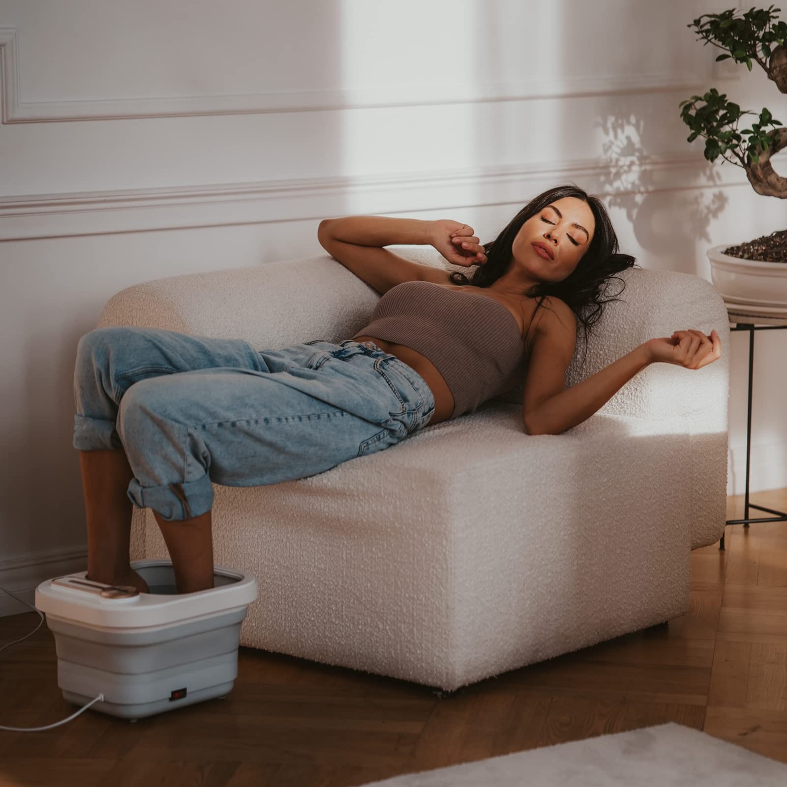 Fußmassagegerät Medivon Aqua Lux Fußbad Massagegerät mit Wärme und Sprudelmassage