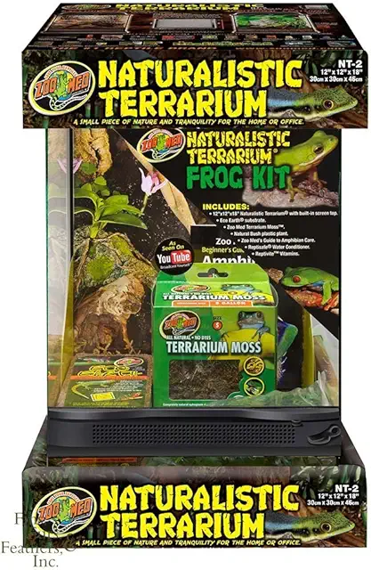 Kit de Terrario Naturalista para Ranas - Hábitat Anfibio Completo