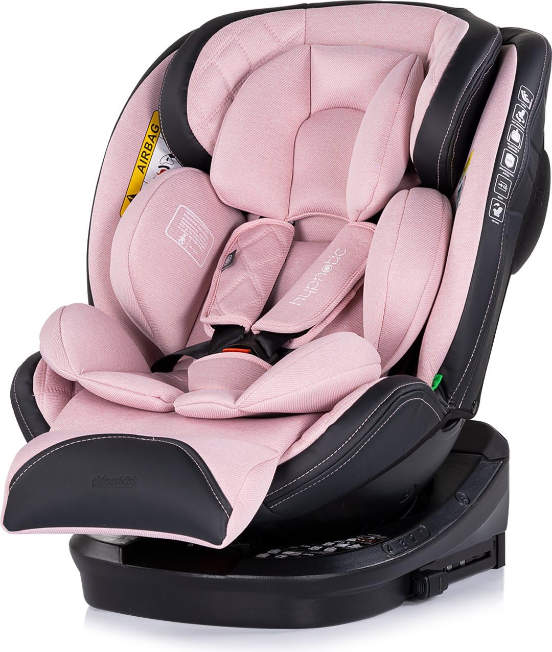 Chipolino Fotelik dziecięcy Hypnotic i-Size (40-150 cm) Isofix, Top Tether, zagłówek, kolor: różowy