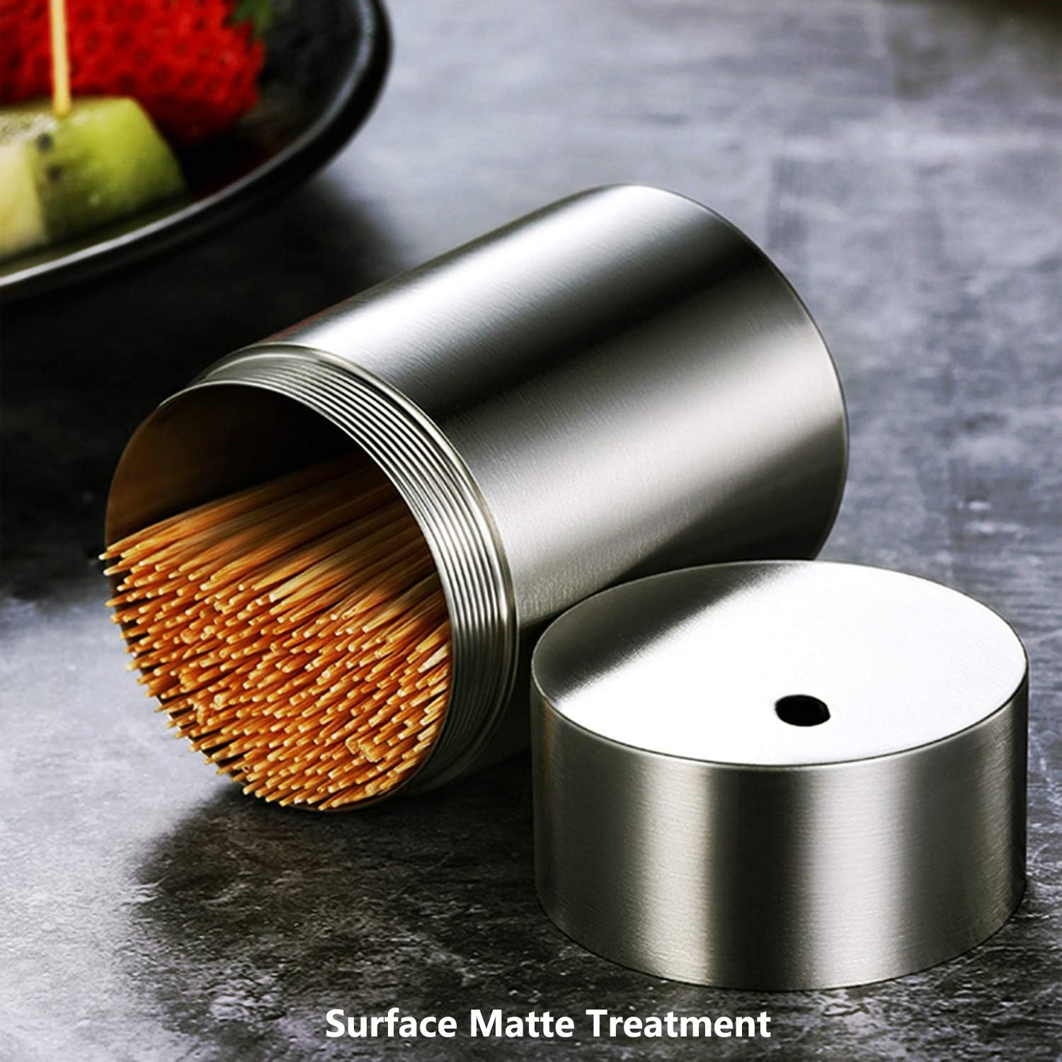 Makidar Toothpick Holder Dispenser Stainless Steel (Frosted) - Image 5