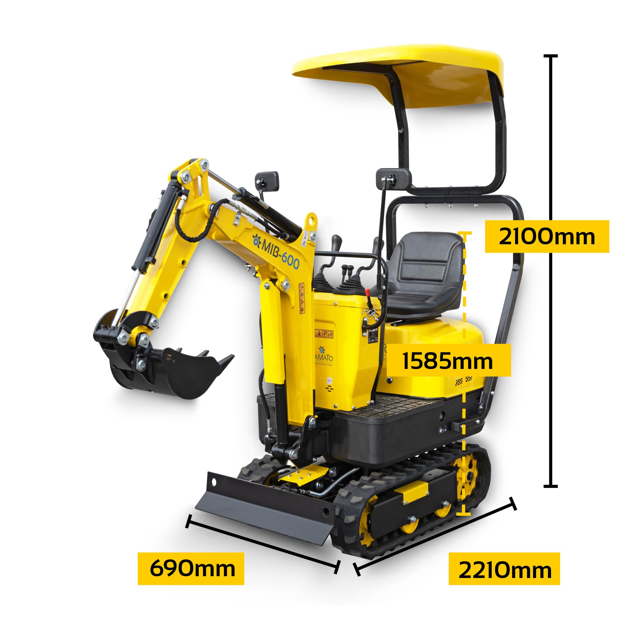 Rechen 100cm für Minibagger 600 Roderechen Humusrechen Grabenräumer