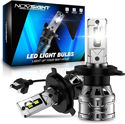 NOVSIGHT Bombillas H4/HB2/9003 actualizadas, 400% de brillo, bombillas antiniebla H4, instalación rápida HB2/9003, paquete de 2