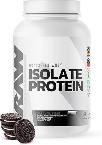 Vista 25 de RAW Proteína aislada de suero en polvo, chocolate oscuro, 100% alimentada con pasto para nutrición deportiva en polvo para crecimiento muscular