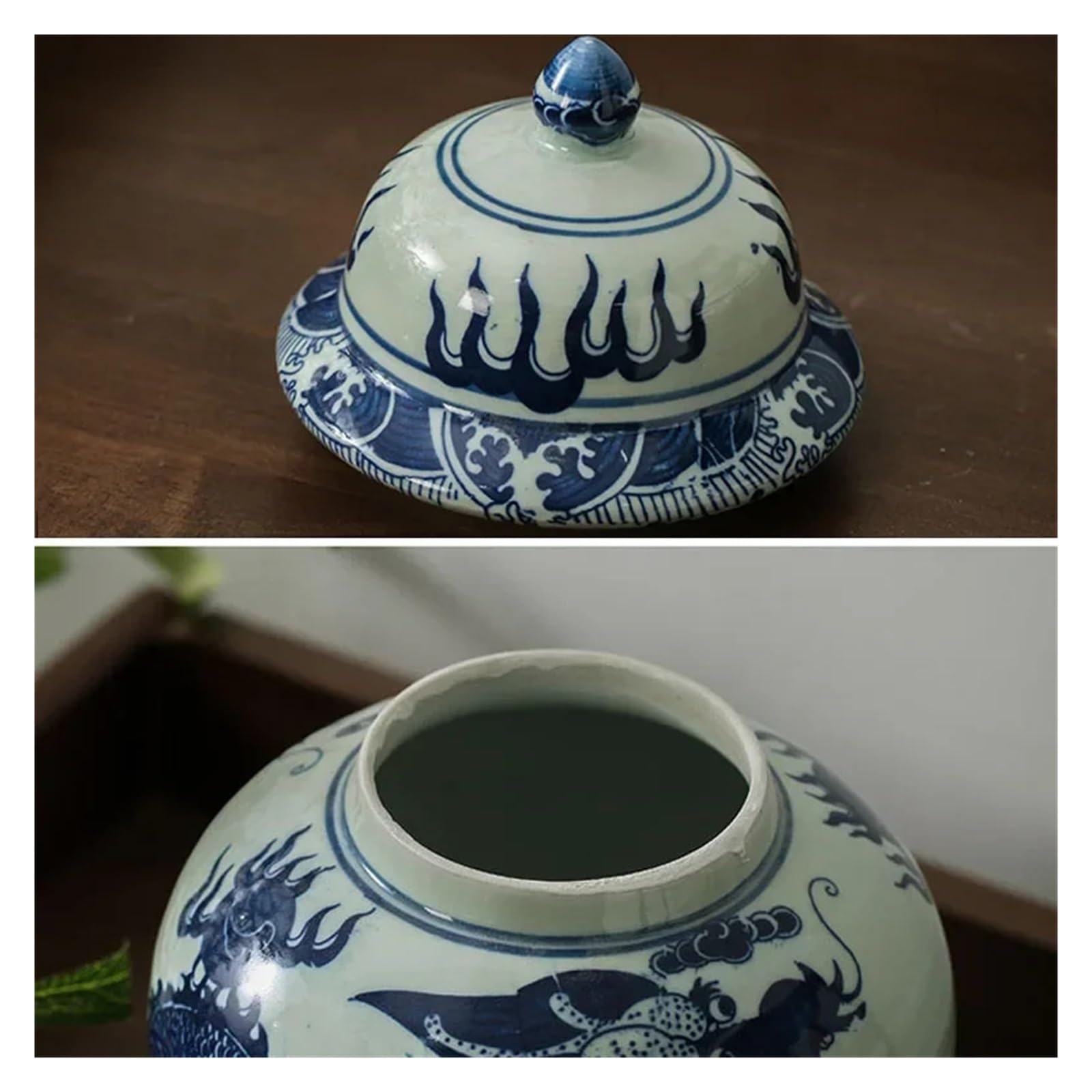 Luftdichter Vorratsbehälter, Klassisches blaues und weißes Porzellan-Allgemeinglas, Keramik-Konfektdosen, Teedose, Müslidosen, Kosmetik