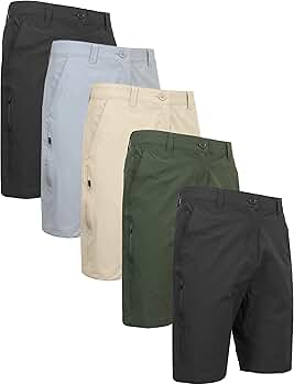 5-Pack Men's 6-Pocket All Motion Stretch Utility Shorts – Modern