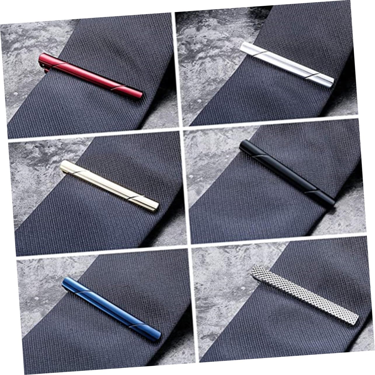 CALLARON 8piezas Clips De Corbata De Cobre Para Hombre Pasadores De Necktie Elegantes y Duraderos Estuche De Accesorios Para Ocasiones De Negocios y Eventos Formales