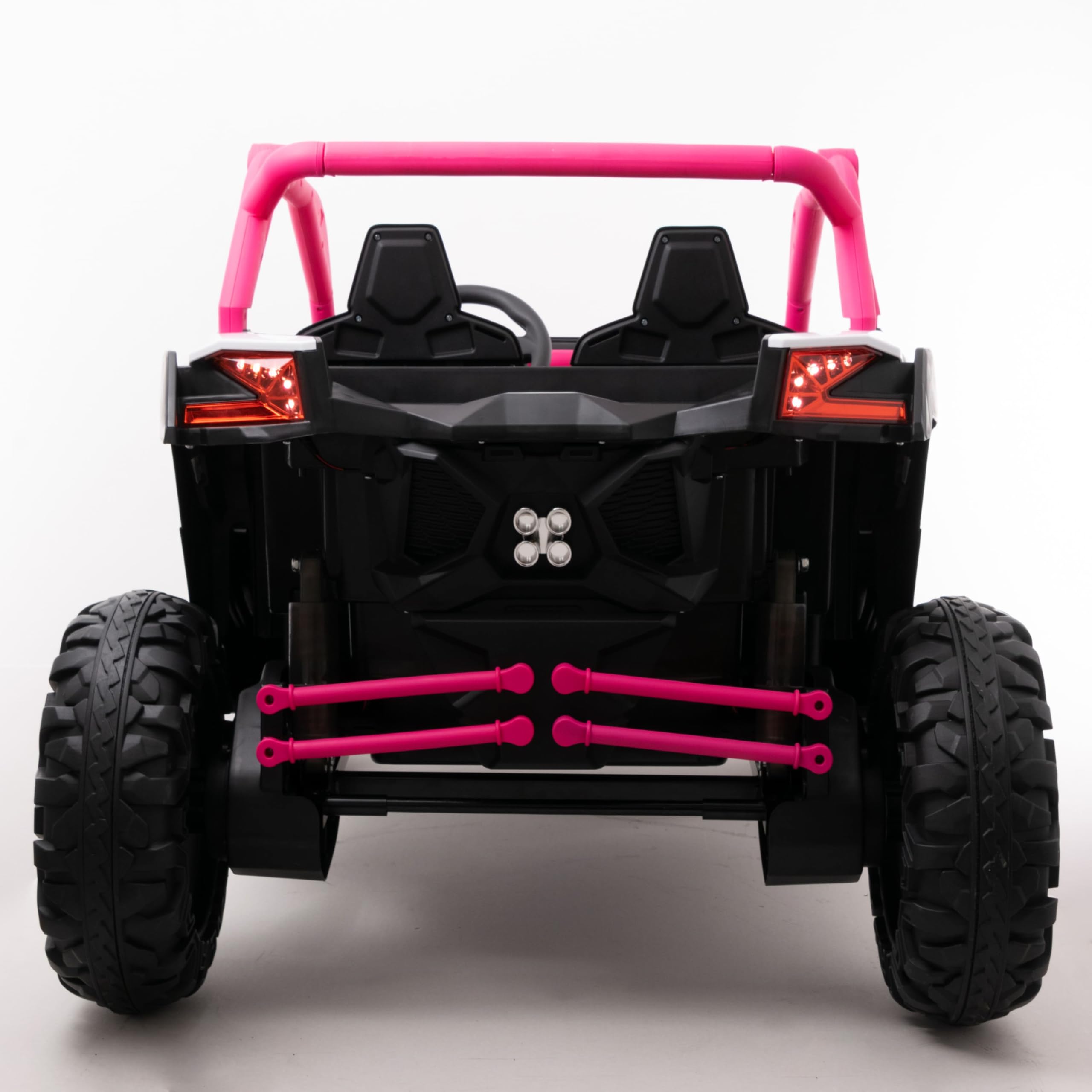 WITIT Auto Automobile ELETTRICA Radiocomandata ATV Buggy off-Road per Bambino Bambina Bambini XSDU-808 24V 7Ah Arancione o Rosa 4 Motori, Bluetooth, USB, LED, Telecomando, carico Max 30 kg (Rosa)