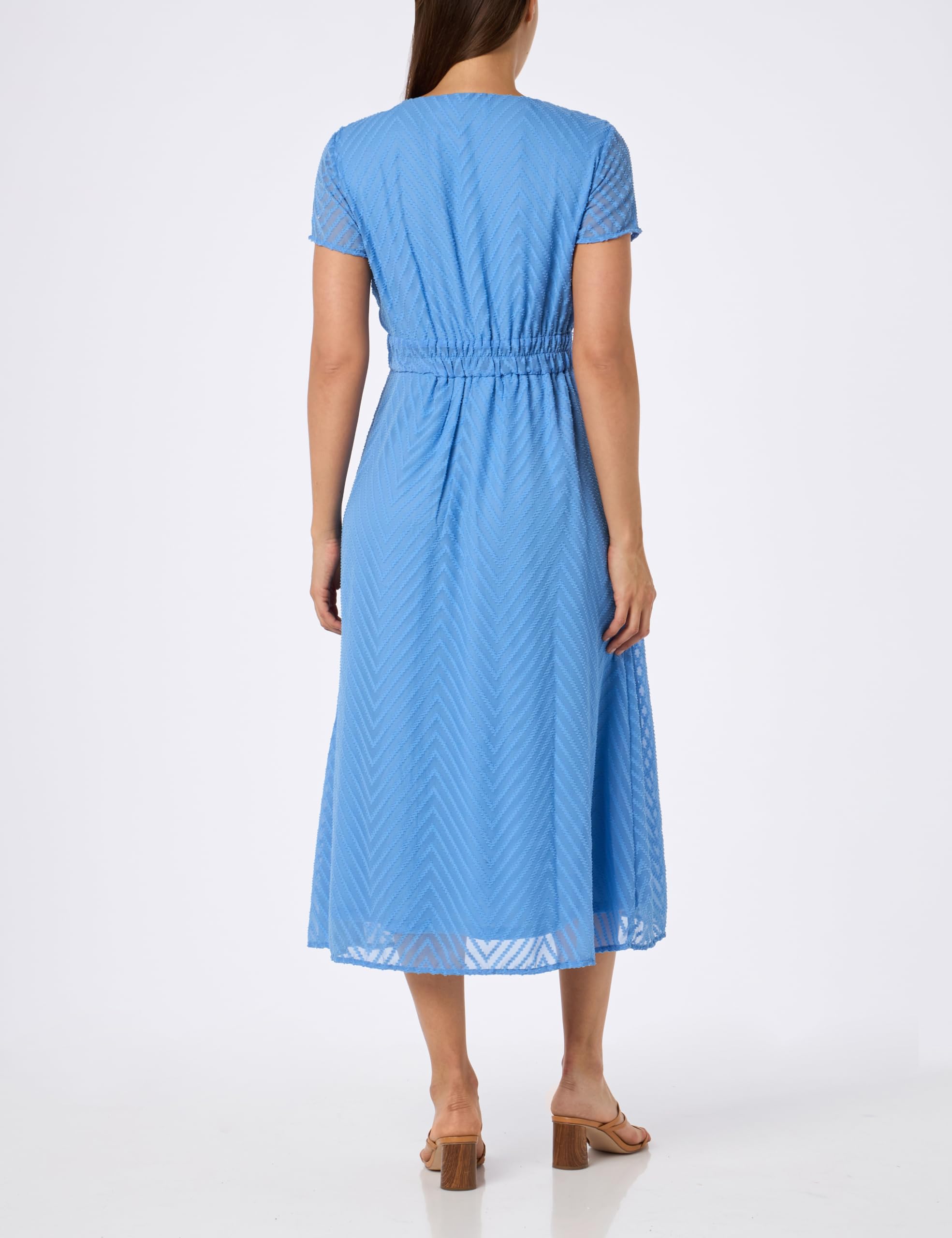 Vila Damen Vimichelle S/S V-Neck Midi Dress/Ka Midikleid
