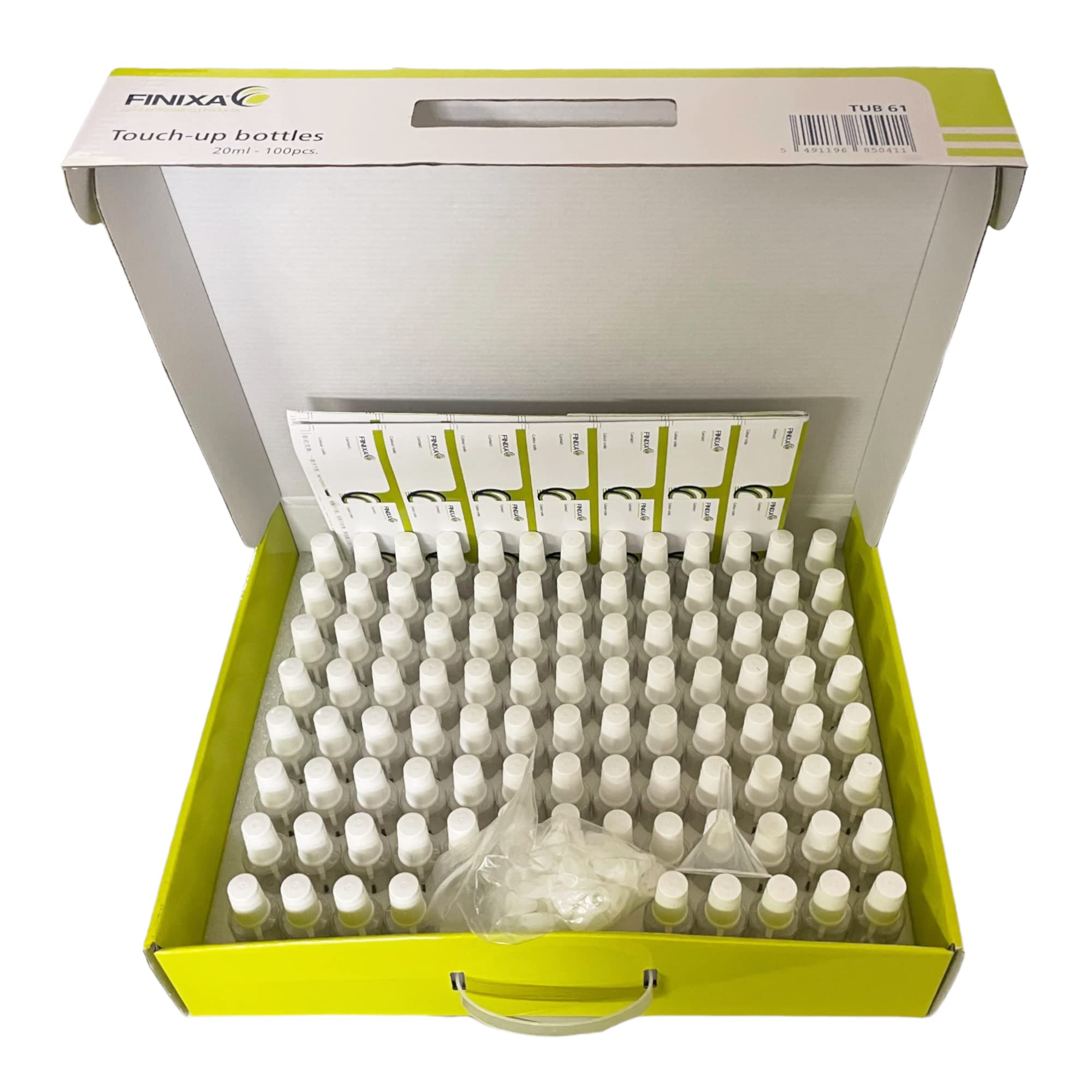 Amazon | タッチアップボトル 20ml 100個入り 透明 筆付き塗料小分け 