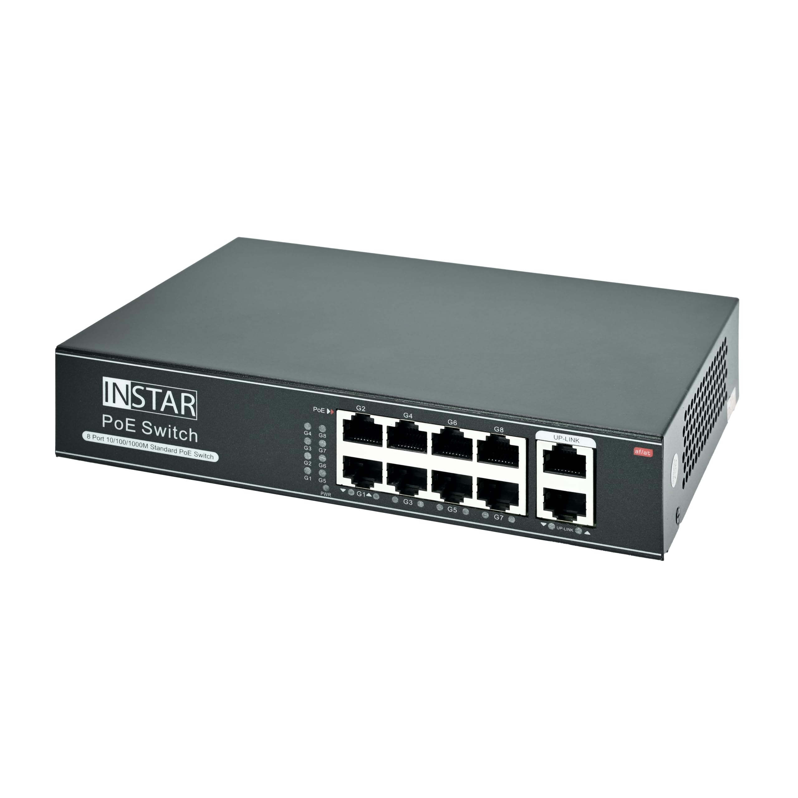 INSTAR PoE Switch 8-Port + 2 Uplink, Gigabit, 120 W Gesamtleistung