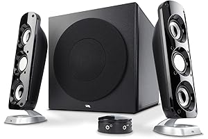 Cyber Acoustics CA-3908 2.1 Multimedia Speaker System: Deep Bass, Clear Audio for Your Desktop