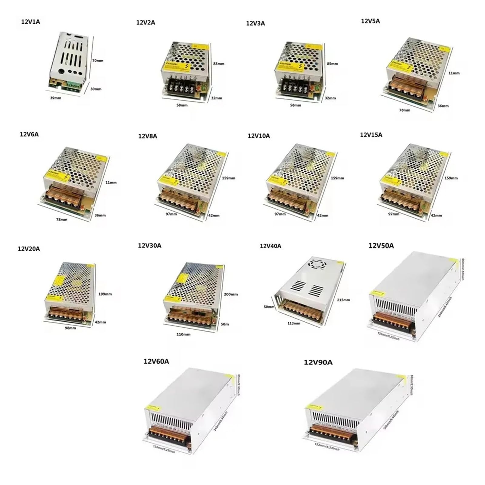 Zasilacz sieciowy LED SMPS AC 110V 220V na DC 5 V 12 V 24 V 36 V 48 V 1 A 2 A 3 A 5 A 10 A 20 A 30 A 40 A 50 A 60 A Zasilacz sieciowy (220 V, 2_50A)