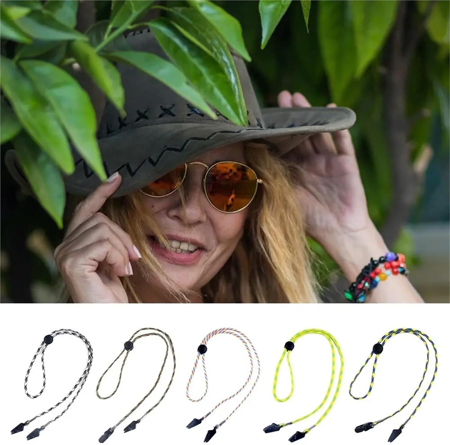 10Pcs Adjustable Hat Strap Lanyard Windproof Sun Hat Chin Cord for Outdoor Sports