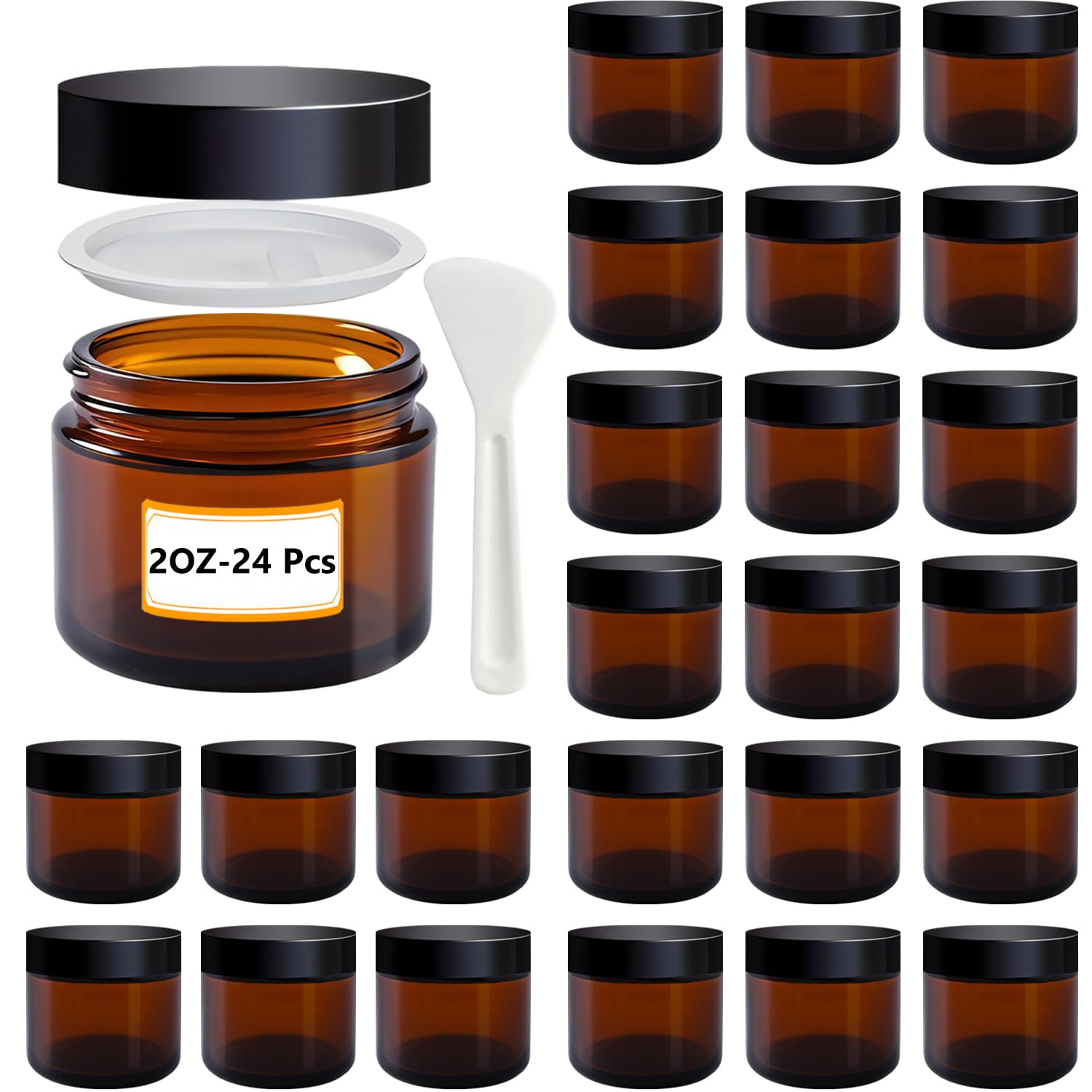 Small Amber Glass Jars