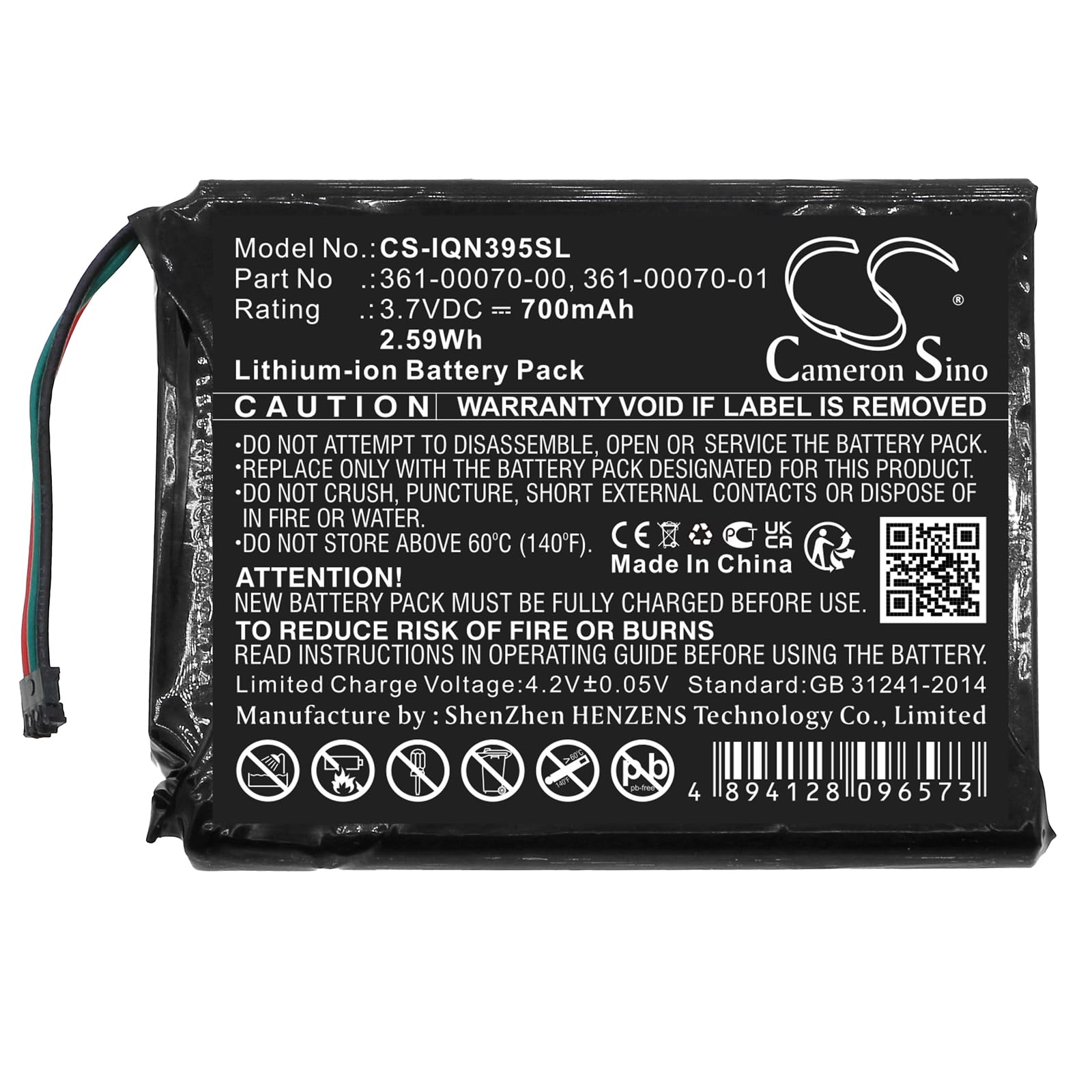 Battery Compatible With Bosch S6EA Li-Ion 700 MAh 3.7 V For Bosch Nyon