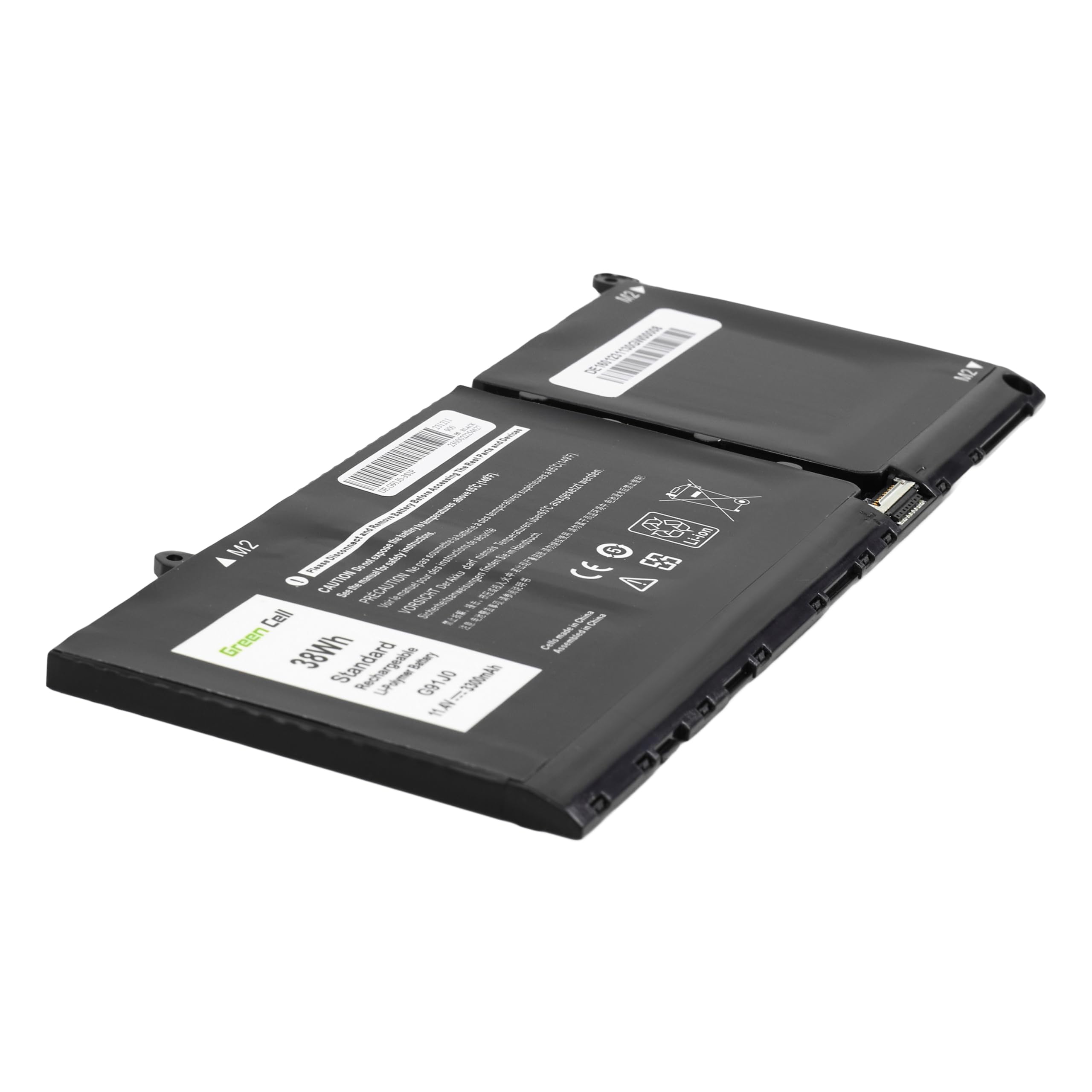 Green Cell G91J0 Batteria per Dell Latitude 3320 3330 3520 Inspiron 15 3511 3525 5510 Portatile (3300mAh 11.4V Nero)