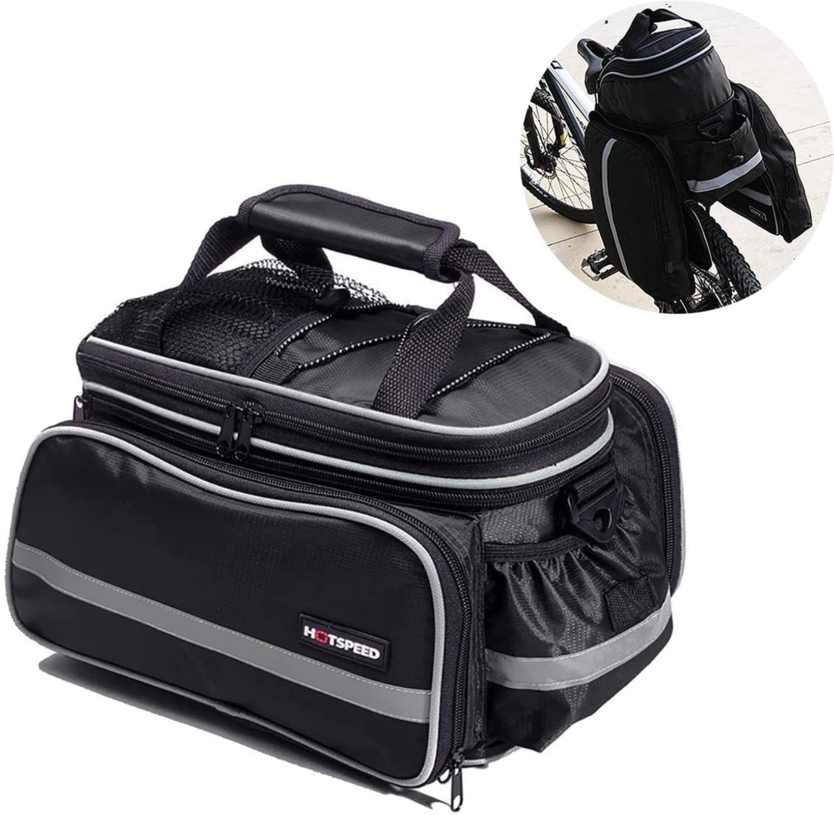 torba rowerowa, Torba rowerowa Camel Bag, tylna półka na rower górski, torba, tylne siedzenie do jazdy rowerze, podróżna(Black)
