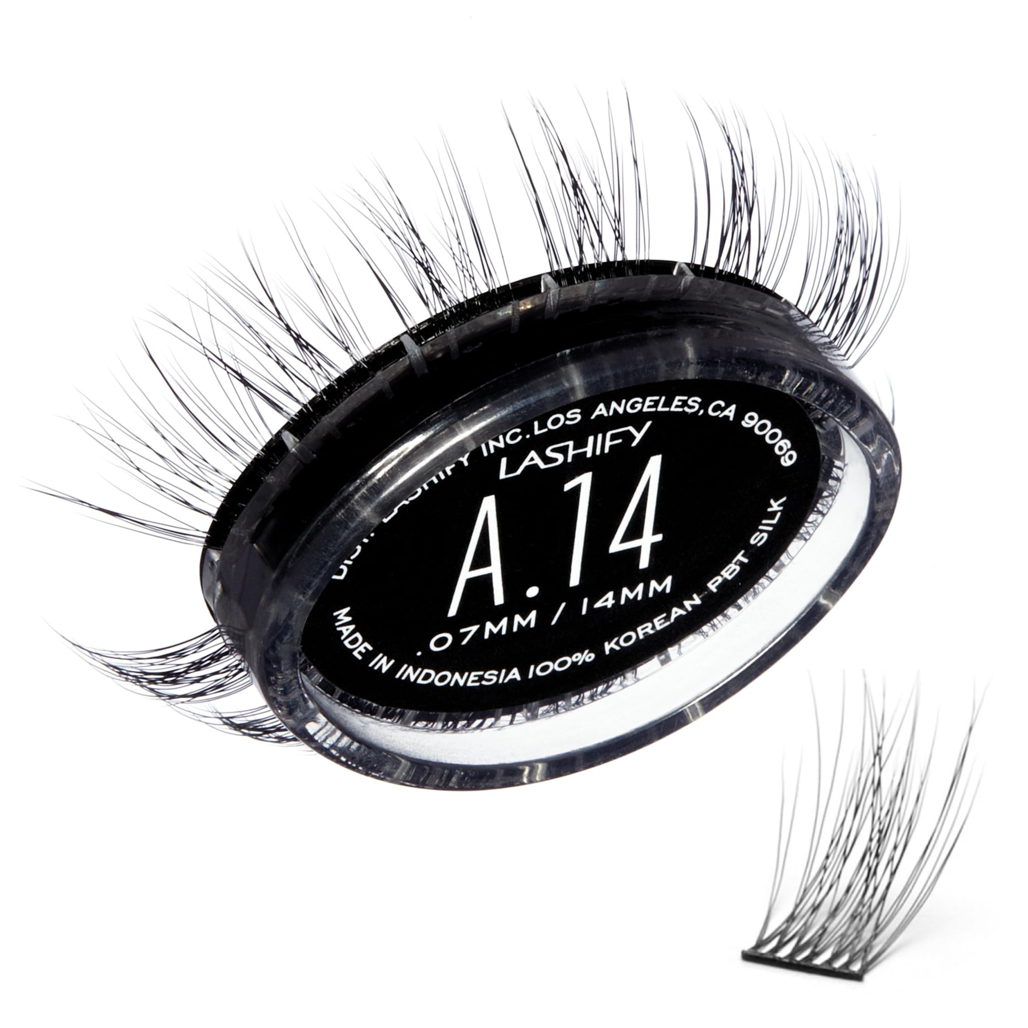 Lashify | Amplify Gossamer DIY Wimpernverlängerung, Nachfüllpackung, 14 mm, Schwarz, einfache künstliche Wimpern für einen natürlichen Look