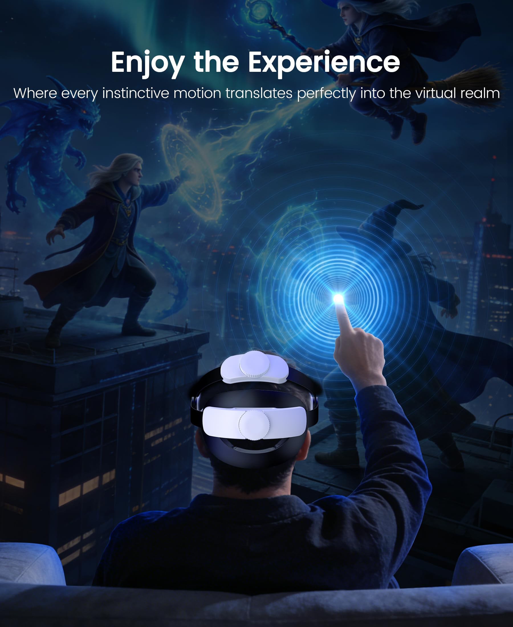Leichter Headstrap für Meta Quest 3/3S/2, Verstellbarer Strap VR Zubehör Kompatibel mit Quest 3, Reduzieren Gesicht Stress, Verbesserter Support Komfort Verlängern, für Erwachsene und Kinder