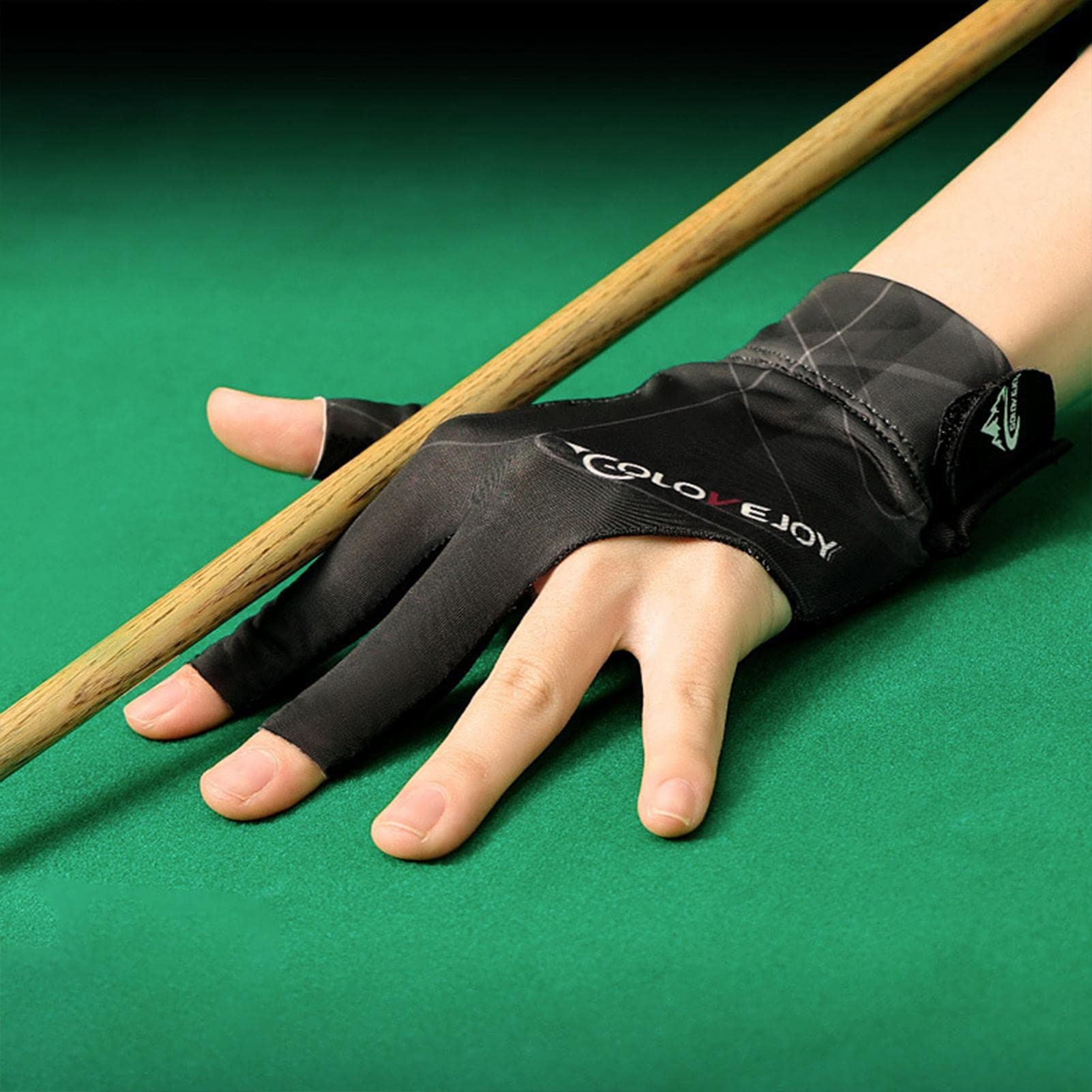 Guantes billar profesionales antideslizantes 3 dedos para mano izquierda