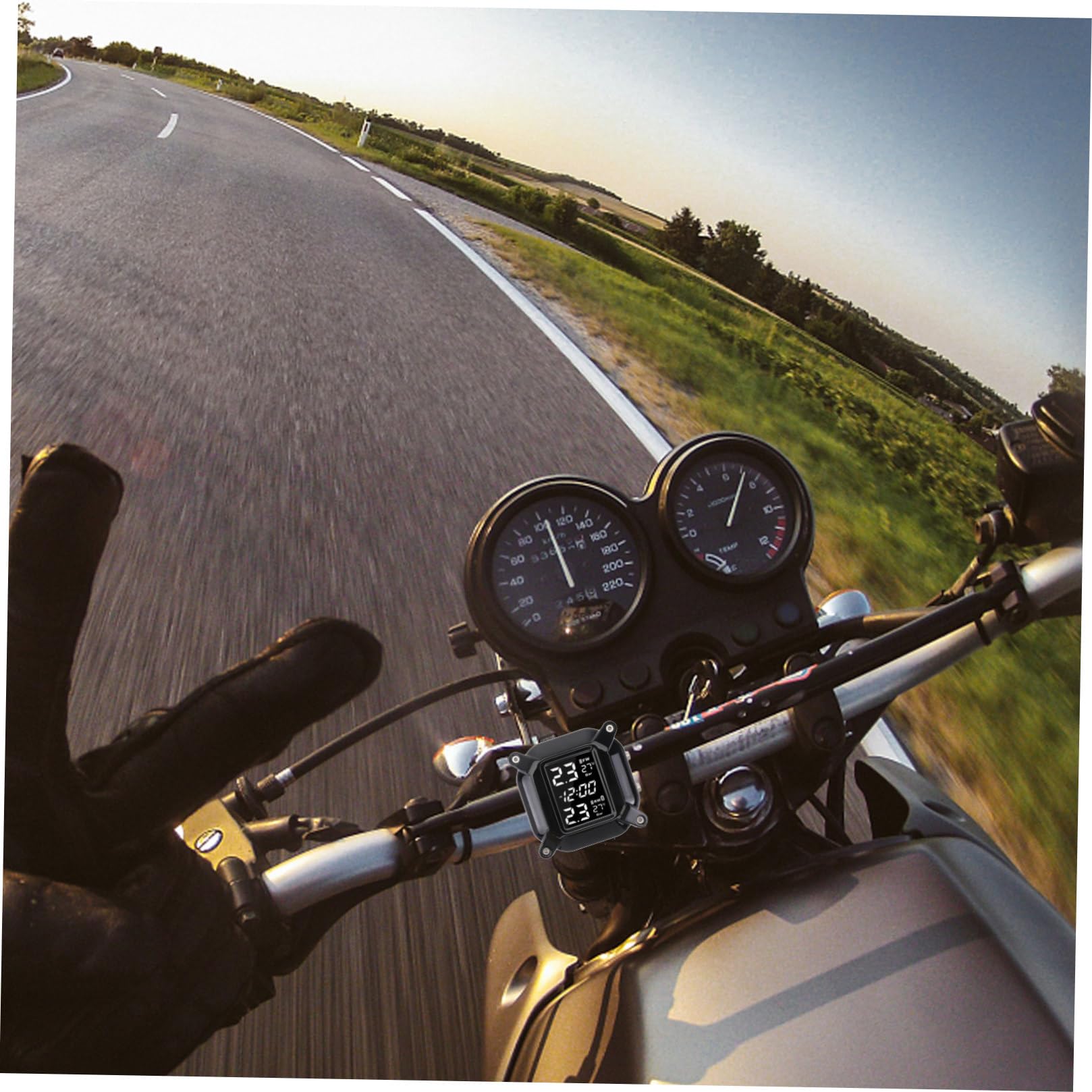 Gatuida De Presión De Neumáticos para Moto, Juego De 1 Unidad, Material Plástico Duradero, Monitor De Presión En Real, Alarma Precisa, Uso Automotriz y Motocicletas