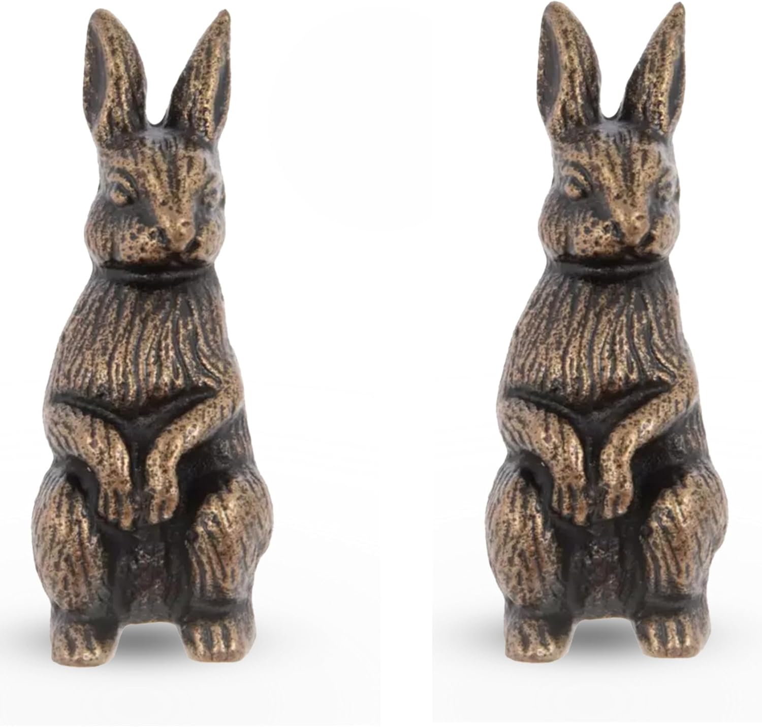 Metal Bunny Rabbit Knob – Premium Decorative Knobs for Cabinets and Drawers – Novelty Furniture Knobs and Pulls for DIY Hardware Crafts – Vanity, Dresser Hardware for Home Decor - Set of 2