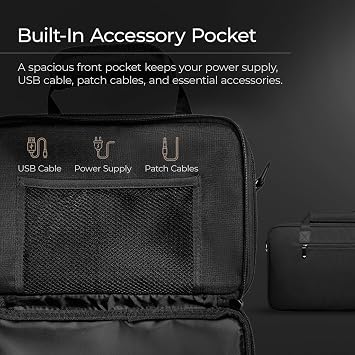Carry Bag for Valeton GP-200 Multi-Effects Processor Padded Protective Case with Shoulder Strap, Accessory Pocket & Water-Resistant Exterior