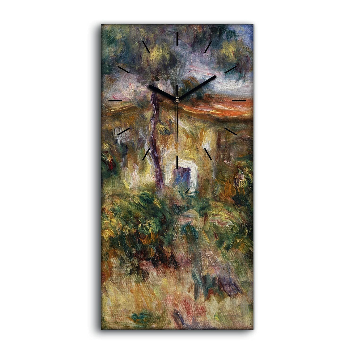 Horloge sans Tic-tac Horloge sur Toile Silencieuse 30x60cm Chambre Salon