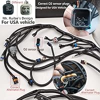 Vista 2 de LS Arnés de cableado Drive por Cable 5.3, ls Arnés de cableado independiente 4L60E DBC, para 1997-2006 LS1 4.8L 5.3L 6.0L, EV1 - Enchufe de jeringa