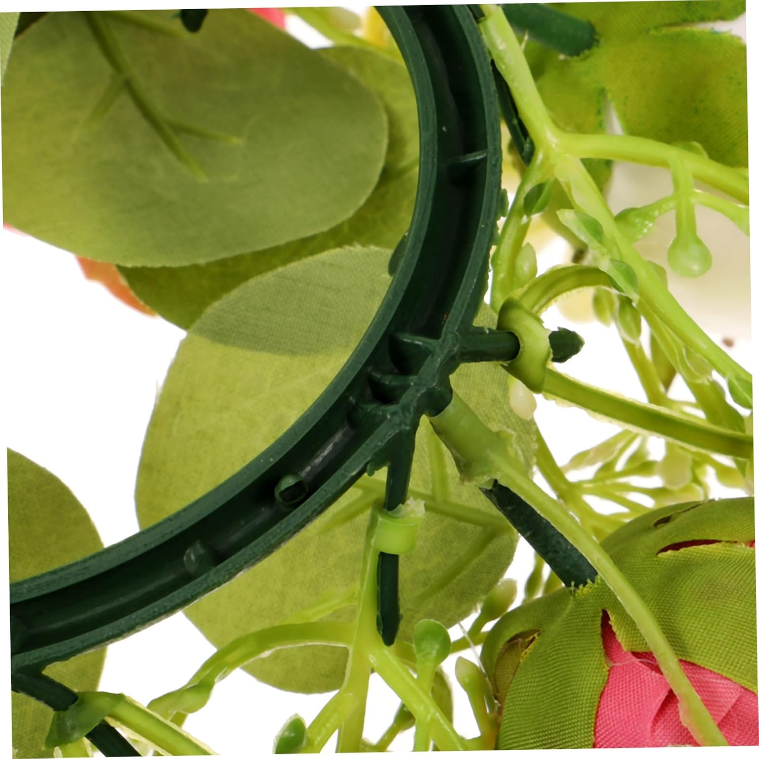Artificial Rose Flower Wreath Candle Ring for Wedding Table Centerpieces Decorative Floral Wreath Leaves for Home Decor and Special Events