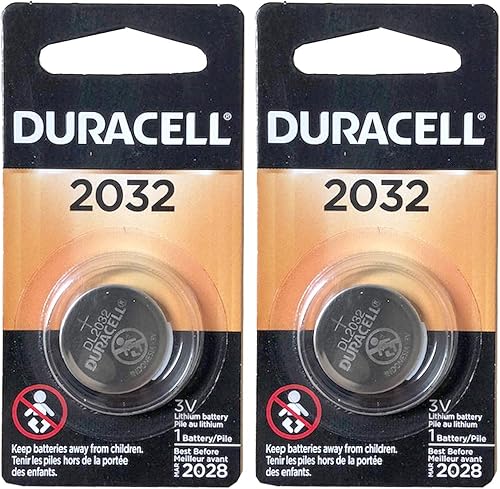 2 pilas de litio Duracell DL2032 de 3 V CR2332, BR2332, DL2032, SB-T15, 2032, EA2032C, ECR2032, L14, L2032, LF12V, BR2032