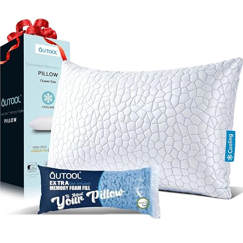 QUTOOL Cooling Pillow Sleeping CertiPUR-US Shredded product photo (Pillows & Mattress Toppers) — ScooterReviewPro review