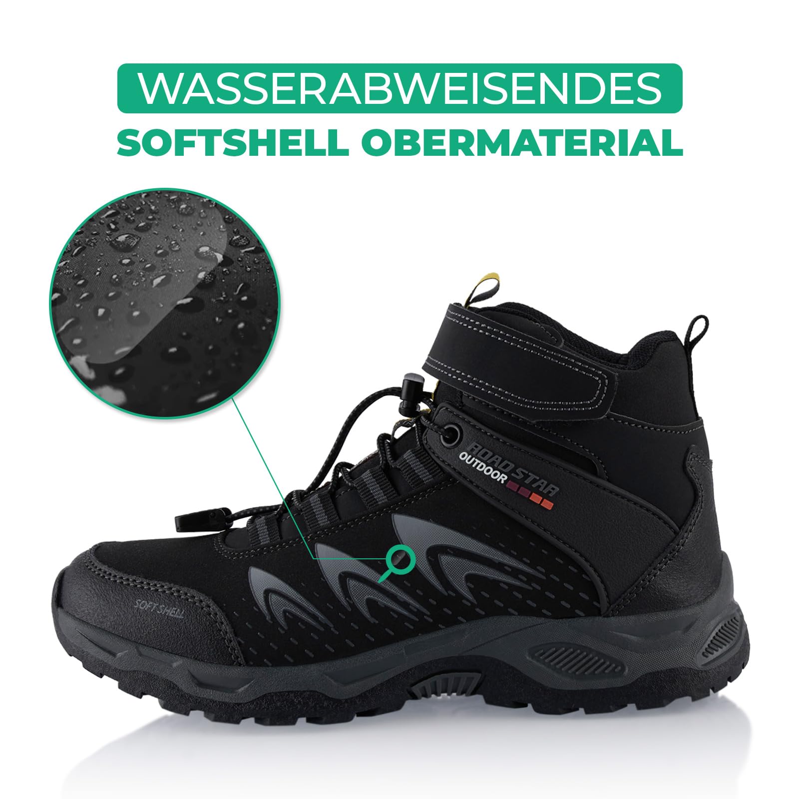 Fusskleidung® Damen Herren Wanderschuhe Softshell Trail Running Trekkingschuhe Wanderstiefel