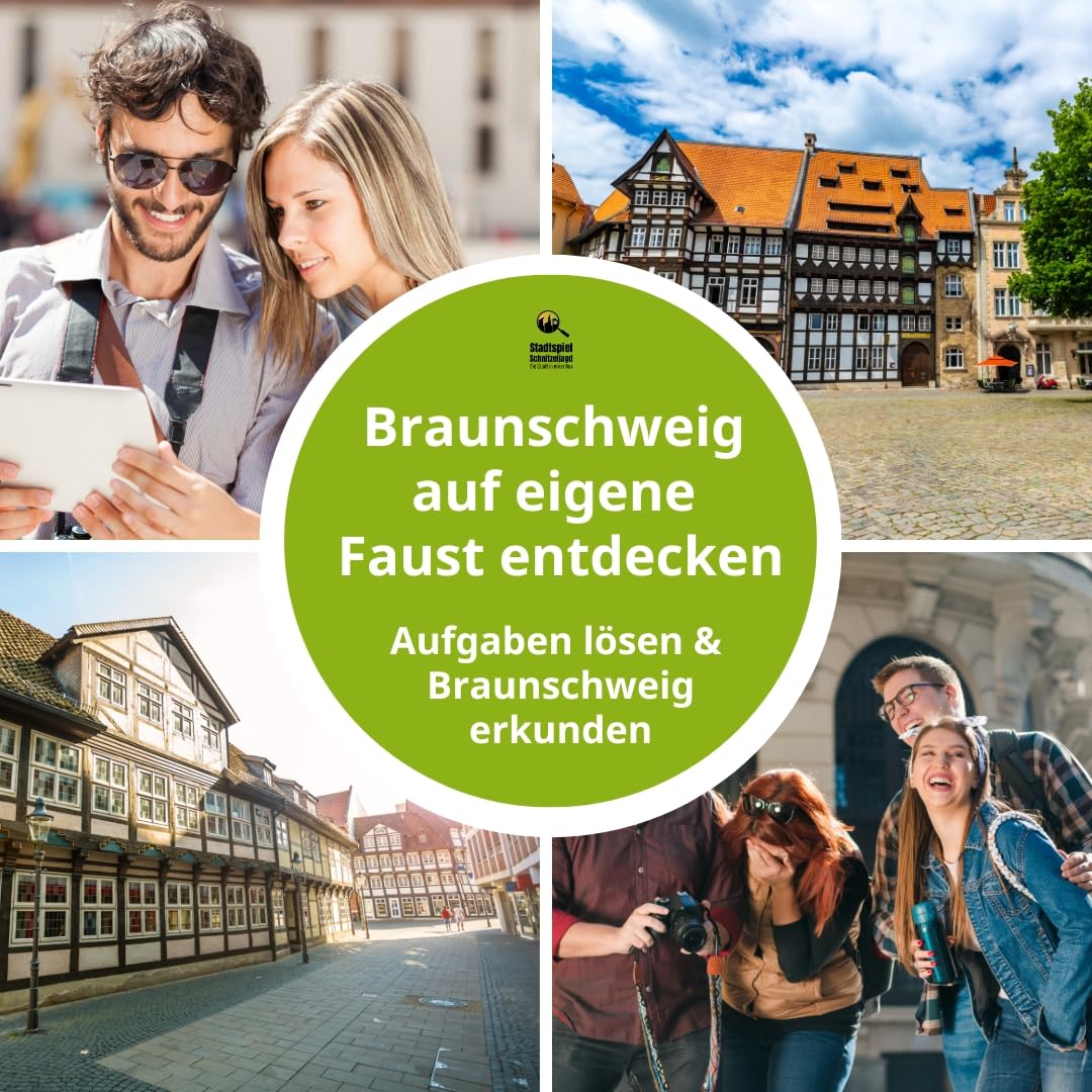 Stadtspiel Schnitzeljagd Braunschweig Altstadt - Entdeckertour | Stadtrallye durch die Altstadt – ideales Erlebnisgeschenk für Touristen & Einheimische, perfekt für Teamevents