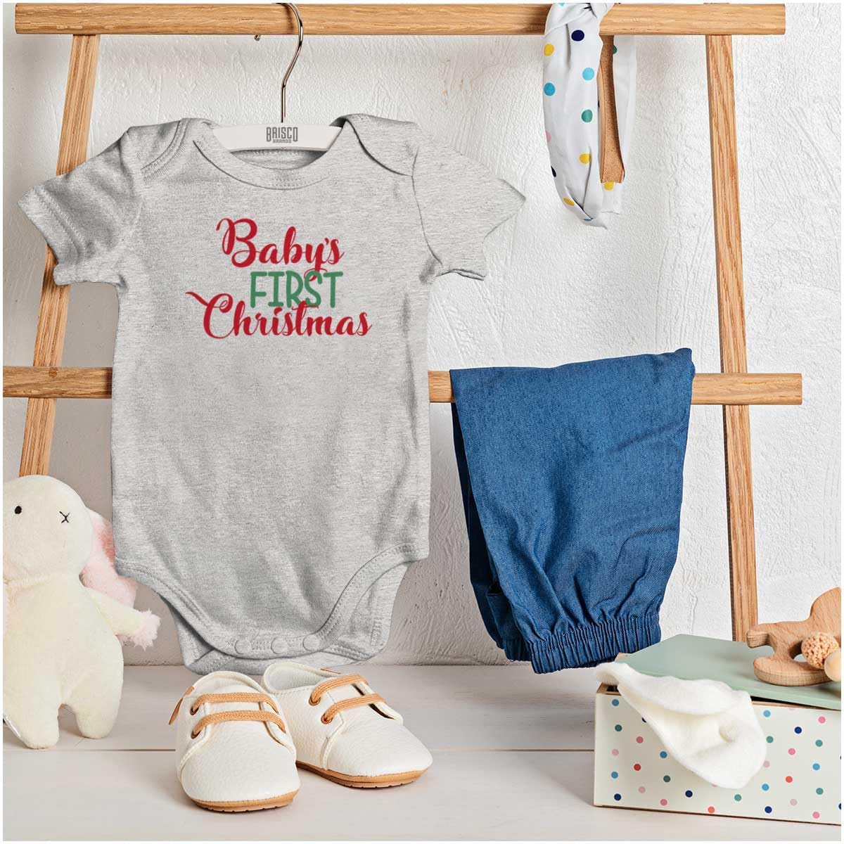 Brisco Brands My First Christmas Son Daughter Baby Romper Boys or Girls