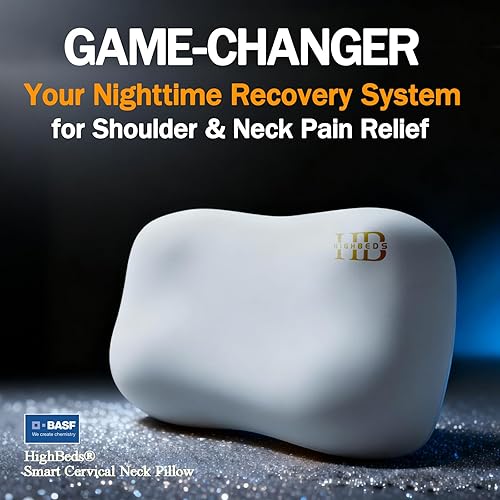 Miniatura 2 de Almohada cervical para aliviar el dolor de cuello, almohada de espuma viscoelástica para dormir de lado y espalda, soporte BASF con almohada