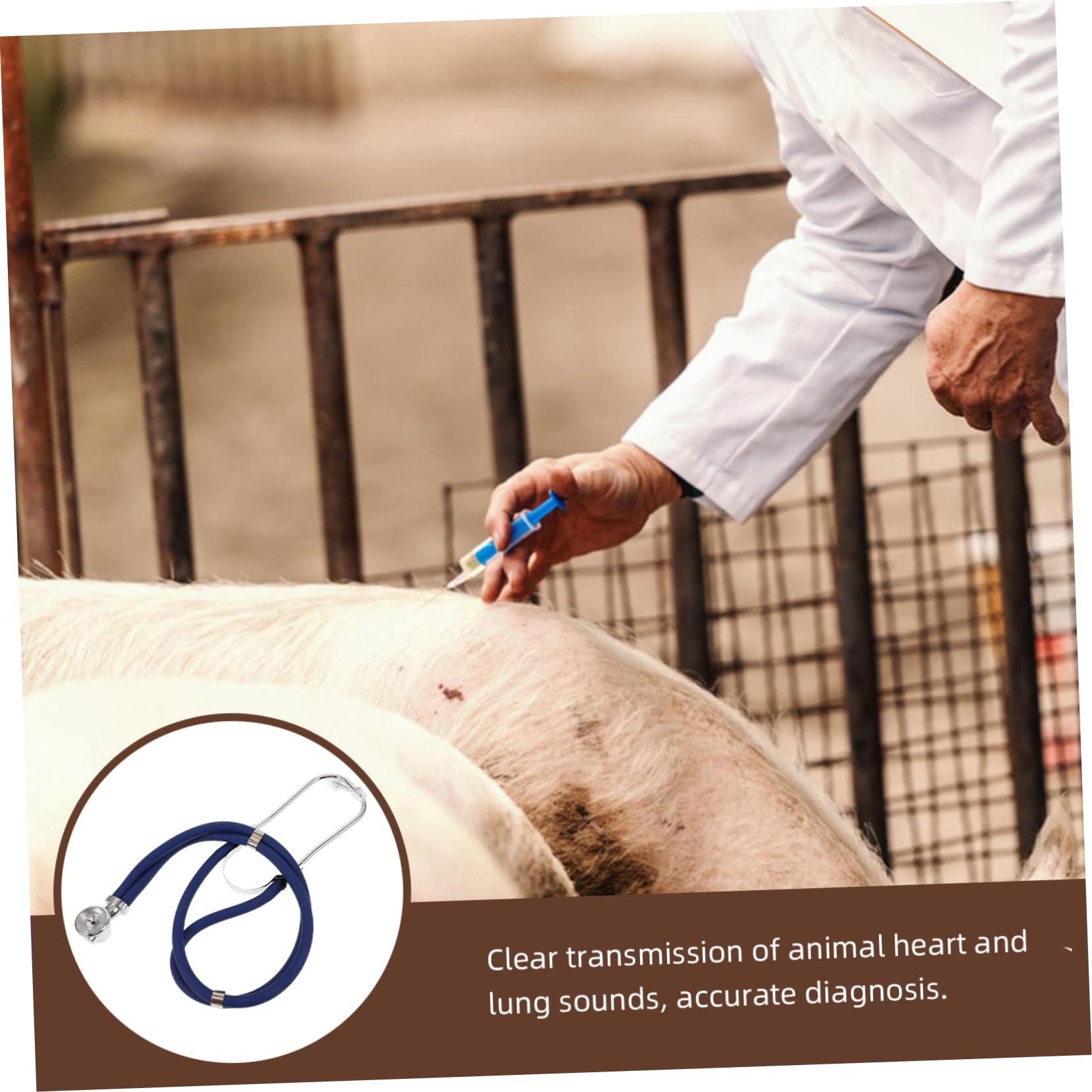 POPETPOP 4 Piezas estetoscopio de agrícola estetoscopio suministros estetoscopio para ganado estetoscopio para animales estetoscopio ligero estetoscopio para caucho