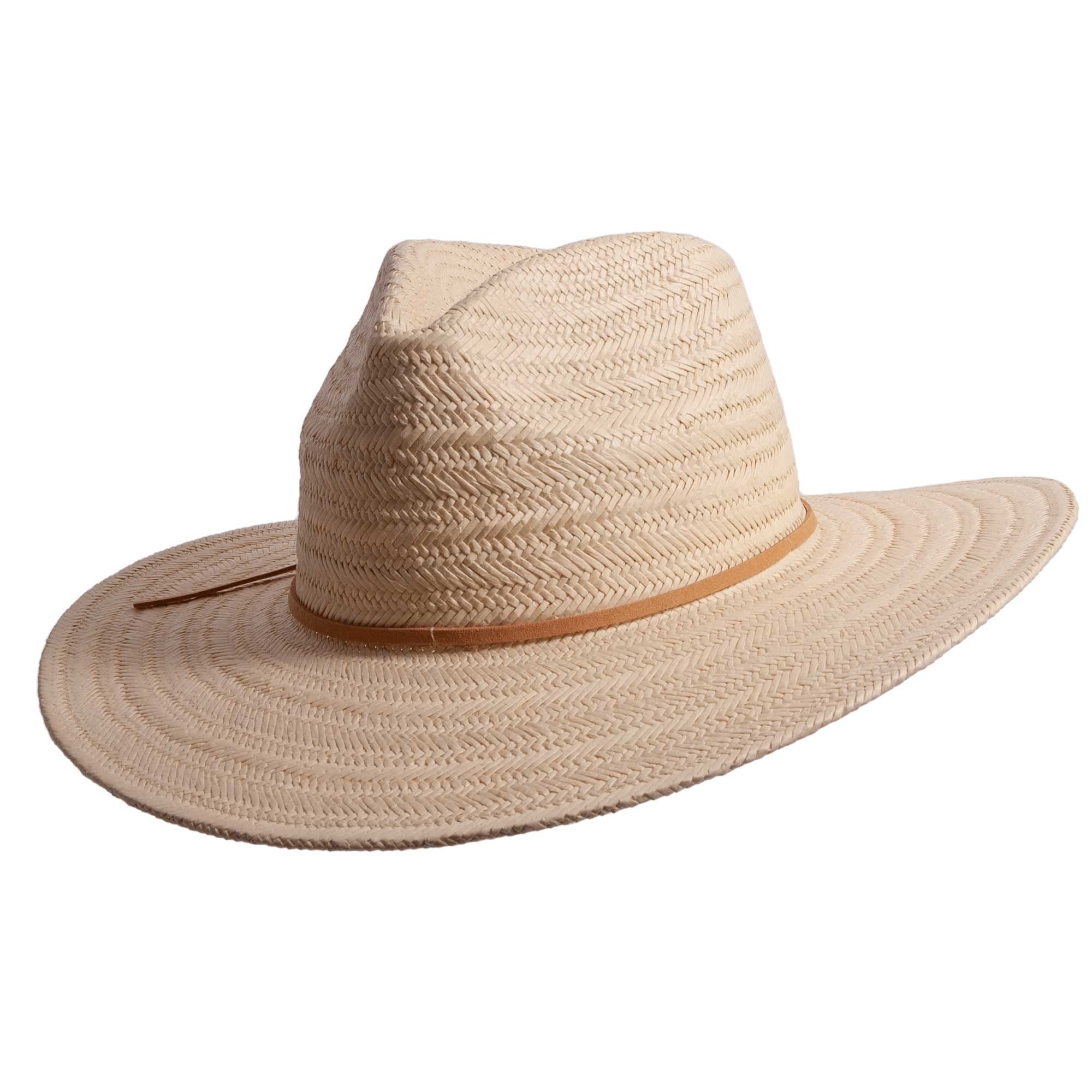 American Hat Makers Paulo Straw Safari Hat | Wide Brim, UPF 50, Breathable & Durable | Perfect for Hiking, Beach & Outdoors