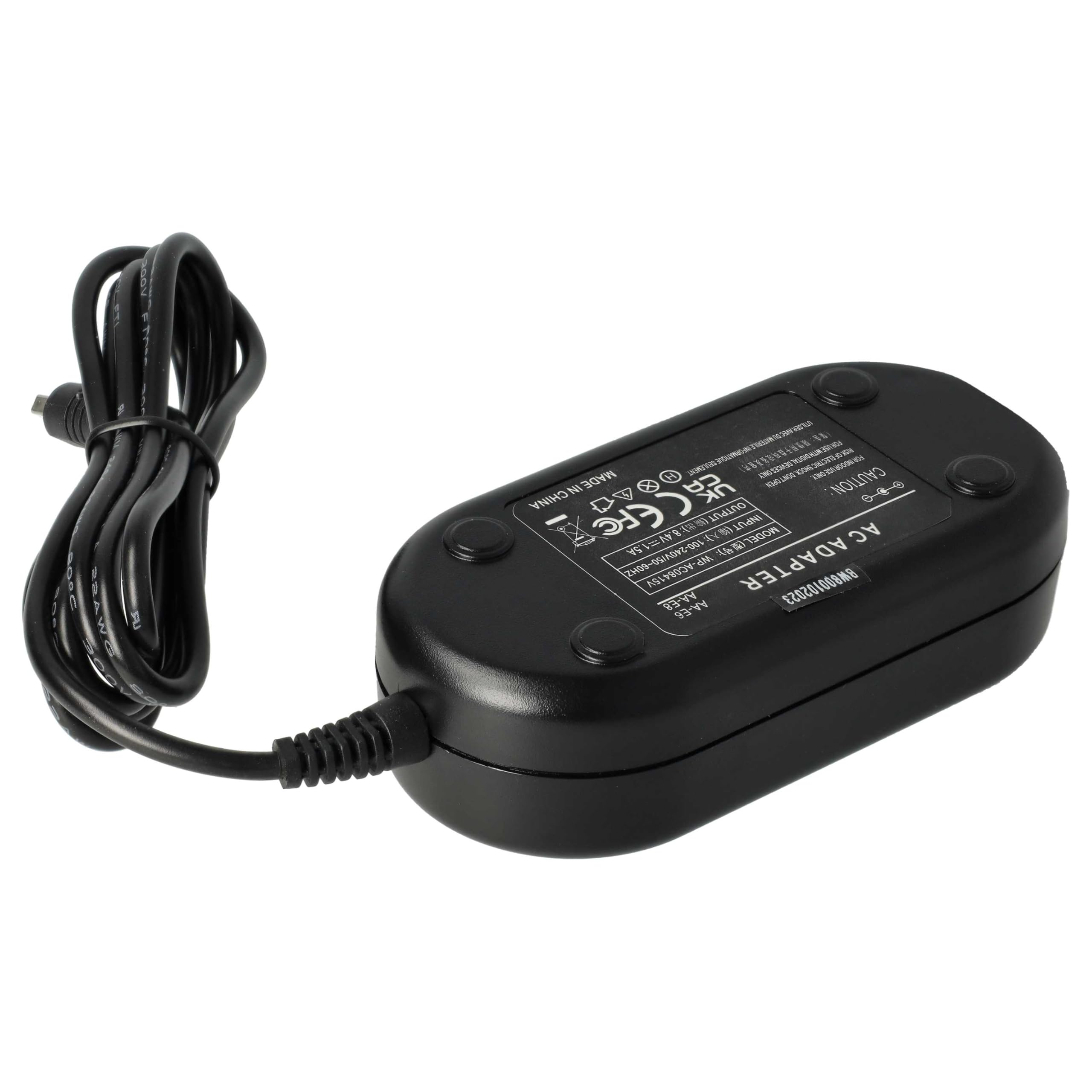 vhbw 1x Alimentation Compatible avec Samsung VP-D270 | VP-D270i, VP-D250i, VP-D352, VP-D351i, VP-D351, VP-D250 appareil photo numérique - 2m