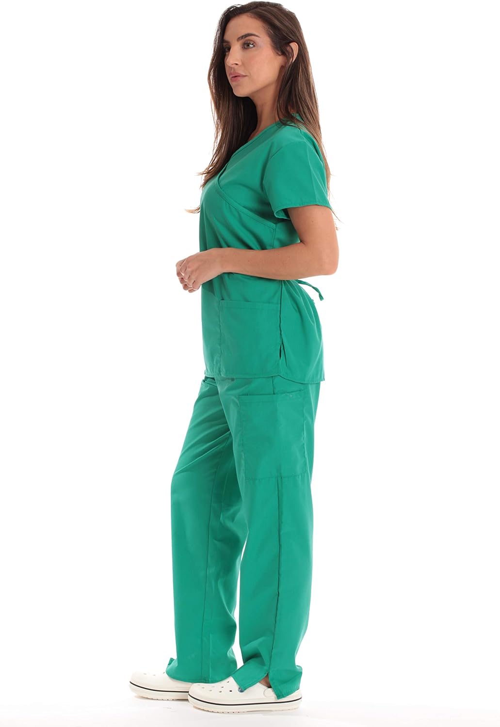 Just Love Women's Scrub Sets Medical Scrubs (Tie Back) Small Surgical Green